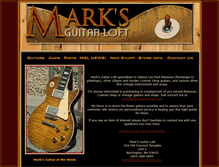 Tablet Screenshot of marksguitarloft.com